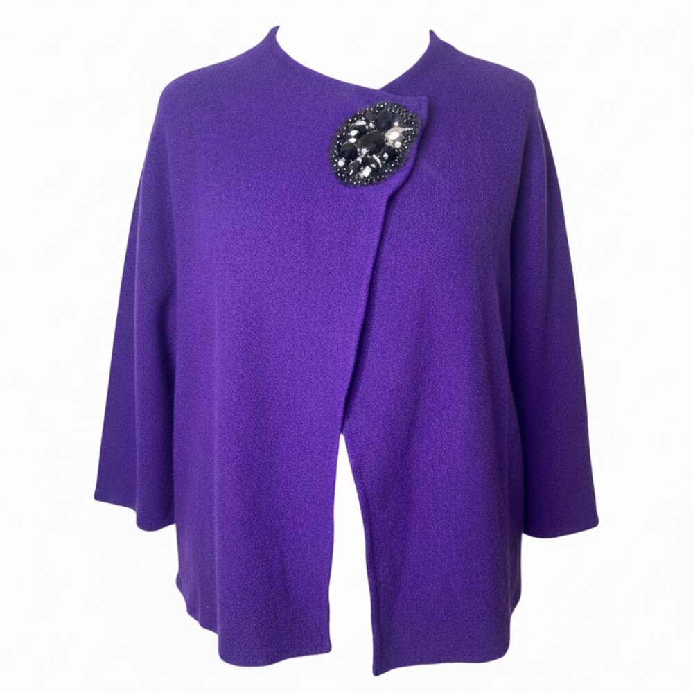 Purple Poncho Sweater